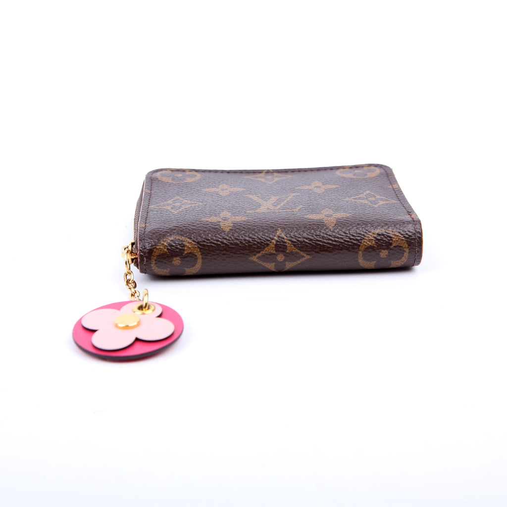Zippy Coin Purse Flower Monogram Pink