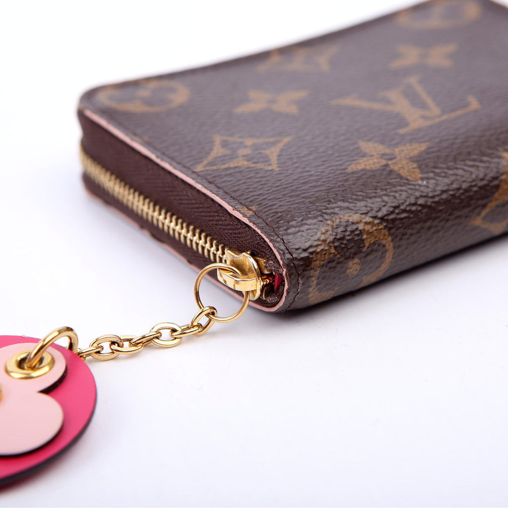 Zippy Coin Purse Flower Monogram Pink