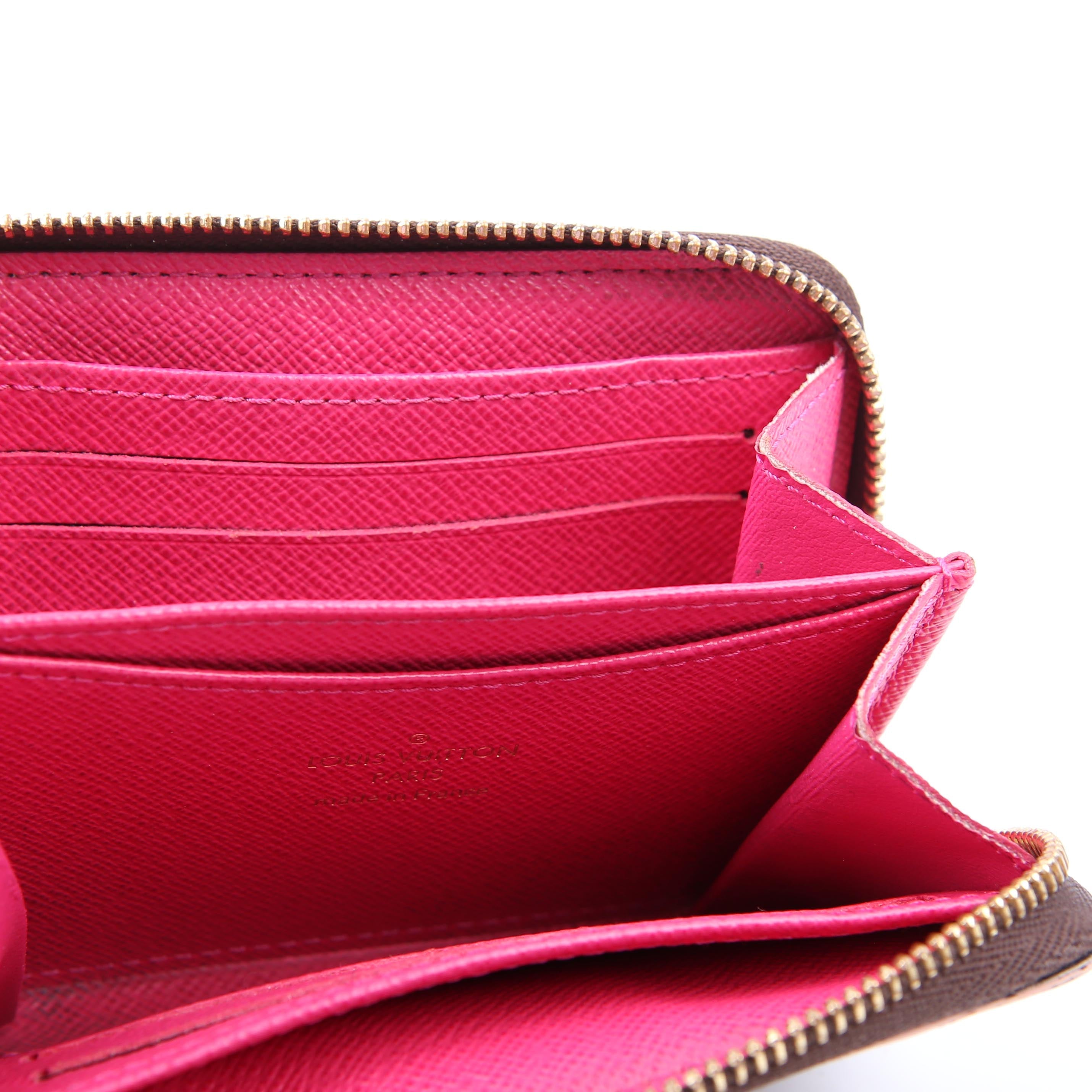Zippy Coin Purse Flower Monogram Pink