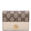 658610 GG Supreme Marmont Card Case White