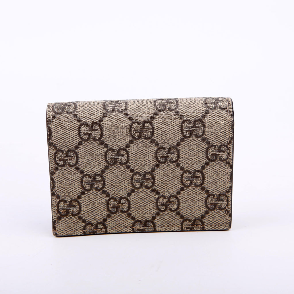 658610 GG Supreme Marmont Card Case White