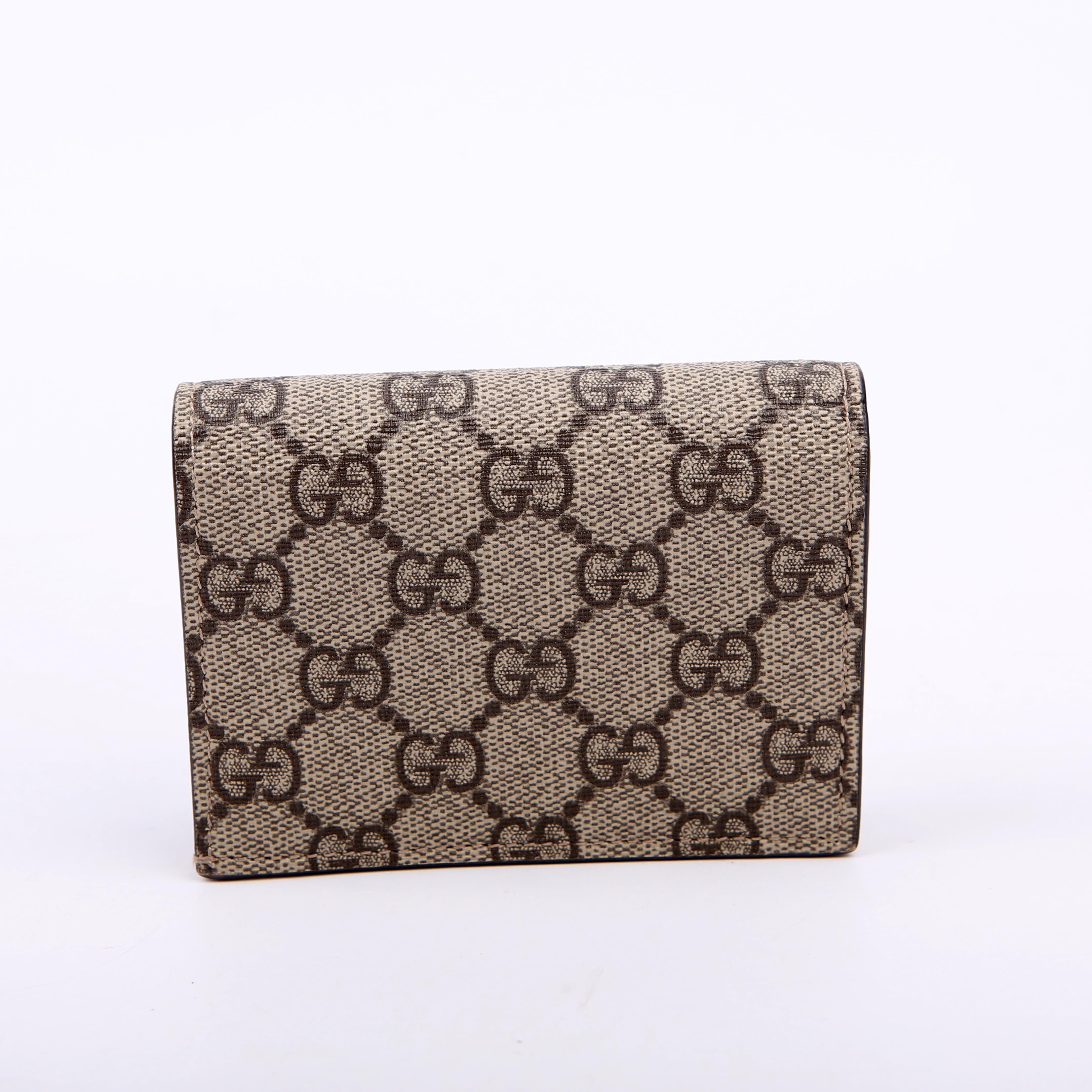 658610 GG Supreme Marmont Card Case White