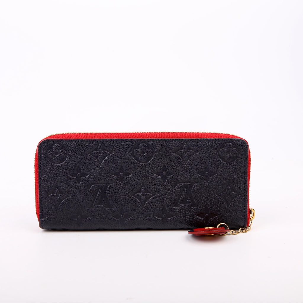Clemence Flower Wallet Empreinte Navy/Red