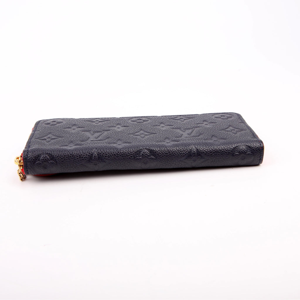 Clemence Flower Wallet Empreinte Navy/Red