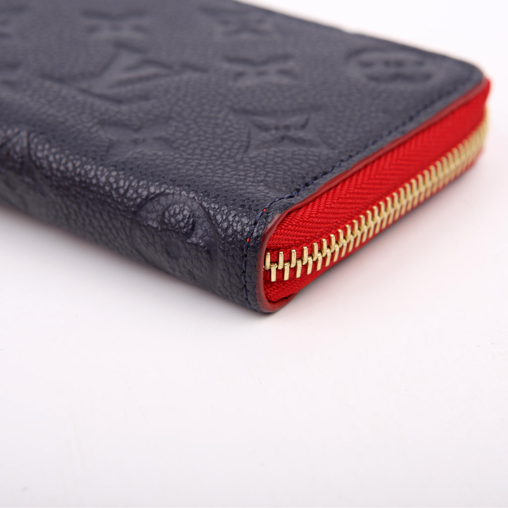 Clemence Flower Wallet Empreinte Navy/Red