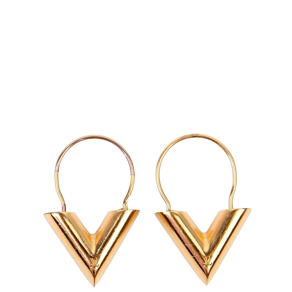 Essential V Hoop Earrings Gold