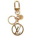 LV Circle Key Holder Bag Charm Gold