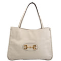 623694 1955 Horsebit Tote White