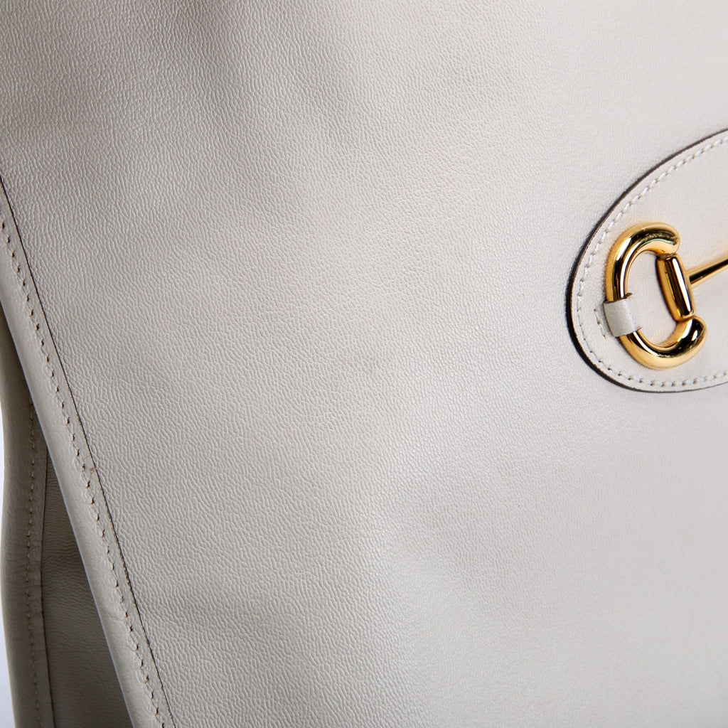 623694 1955 Horsebit Tote White