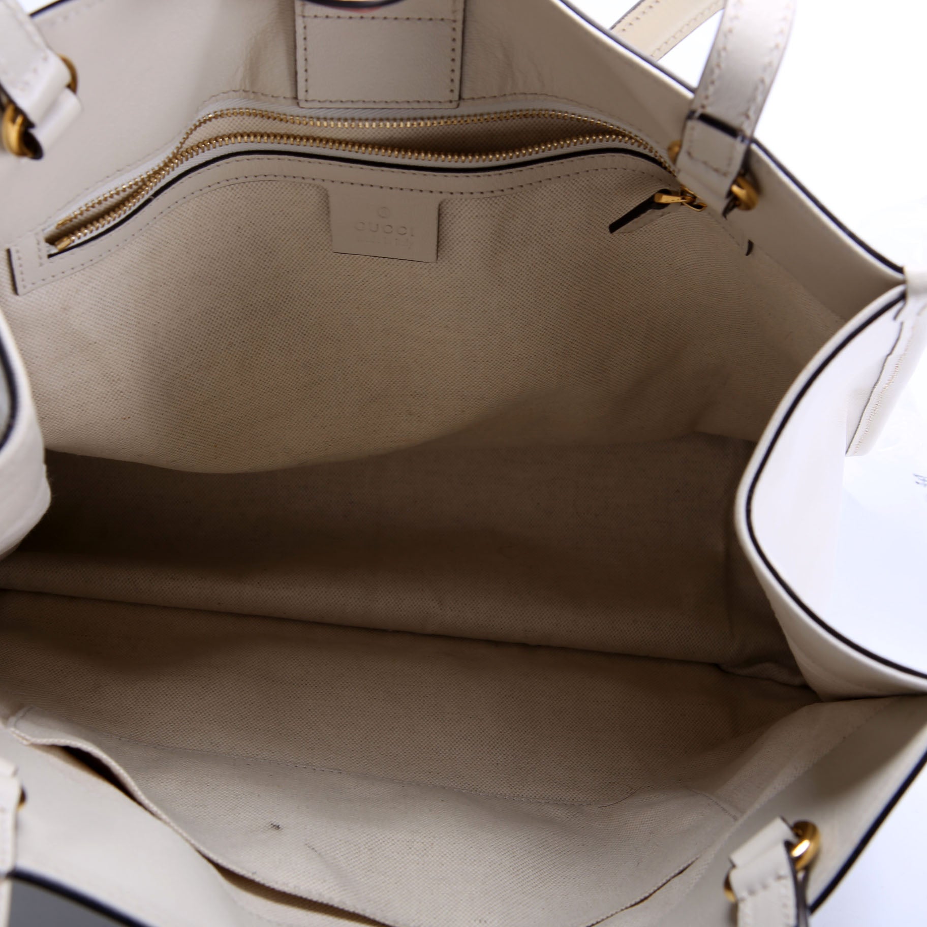 623694 1955 Horsebit Tote White