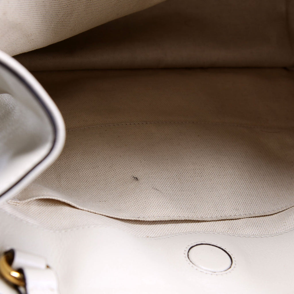 623694 1955 Horsebit Tote White