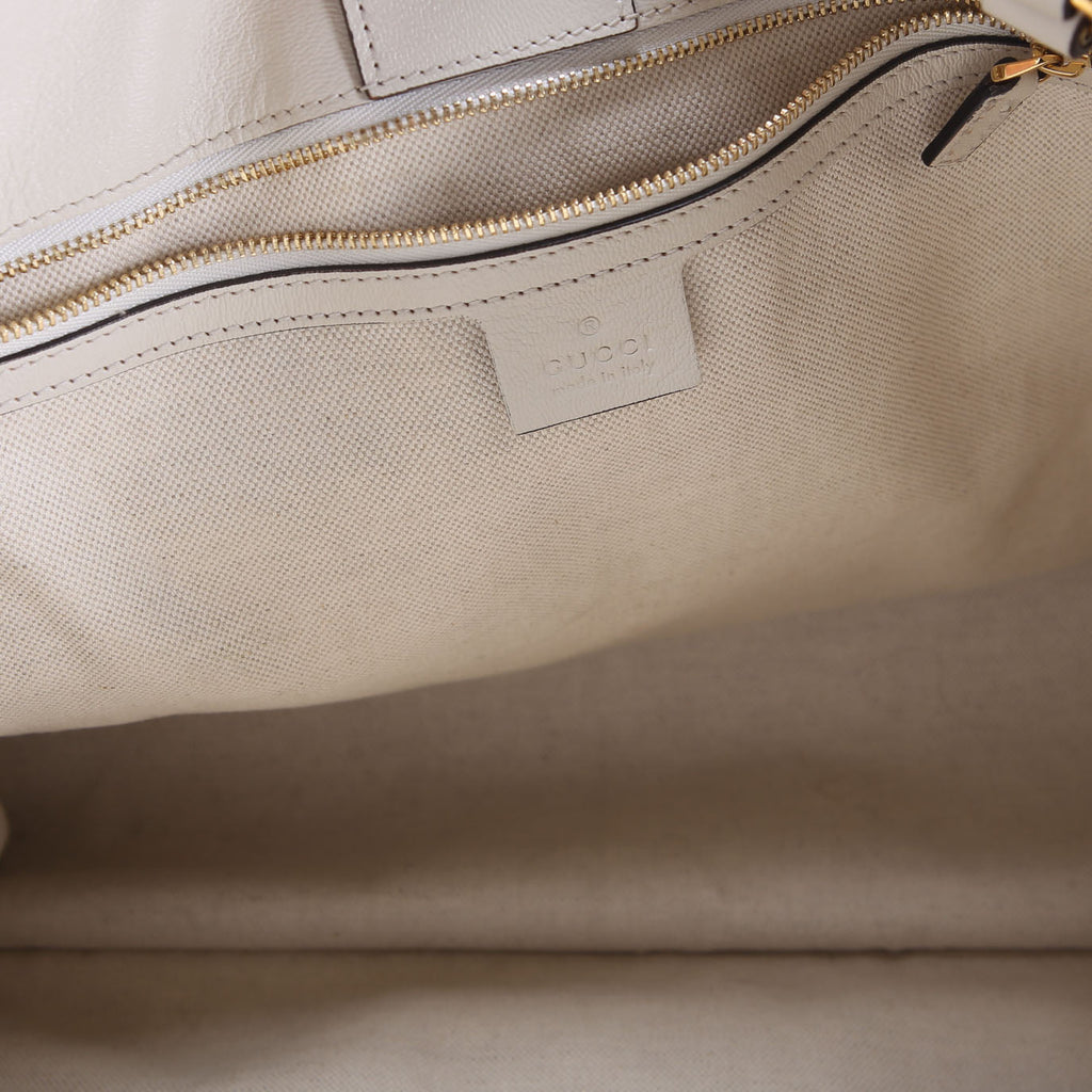 623694 1955 Horsebit Tote White