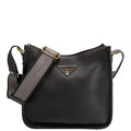 Prada 1BC073 Leather Crossbody Medium Black