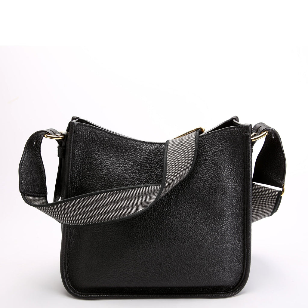 Prada 1BC073 Leather Crossbody Medium Black
