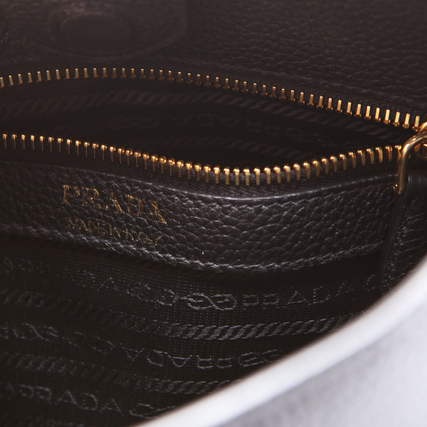 Prada 1BC073 Leather Crossbody Medium Black