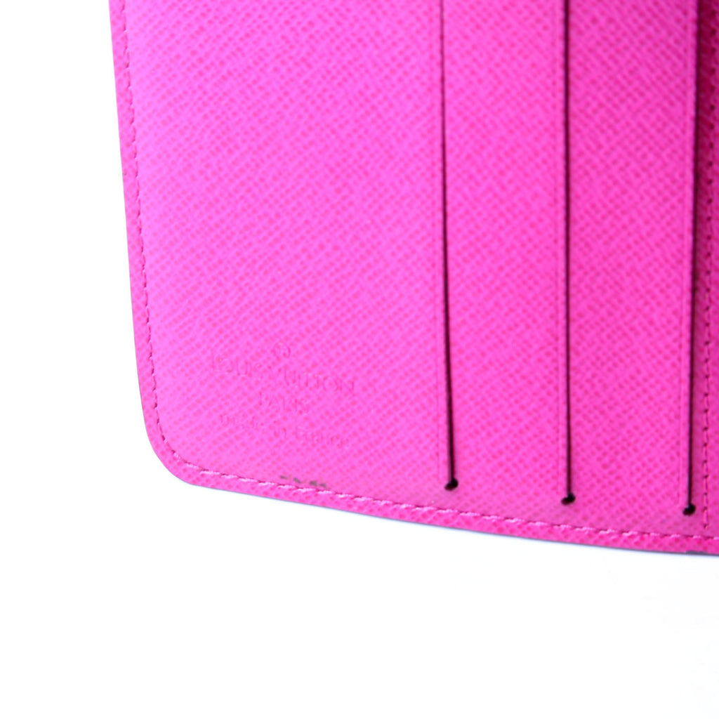 Compact Zip Wallet Monogram Perforated Pink