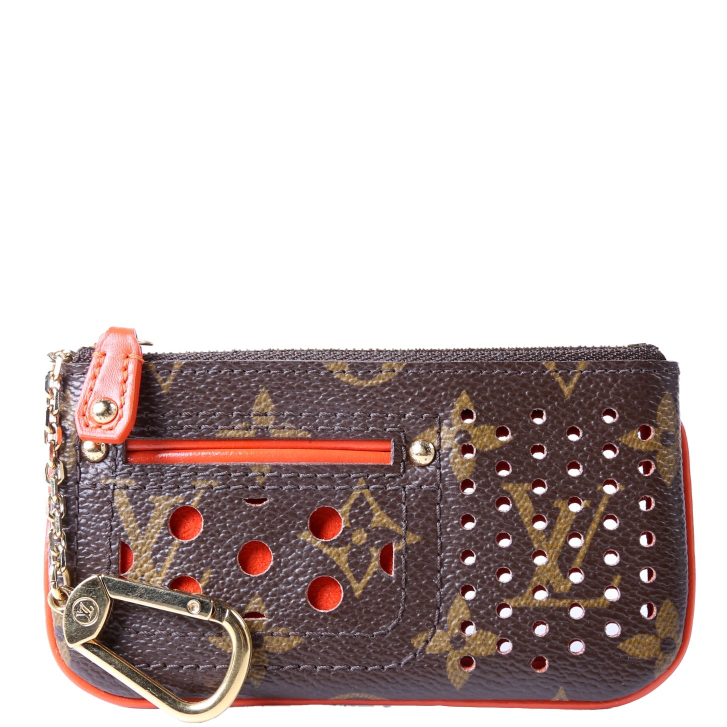 Pochette Cles Monogram Perforated Orange