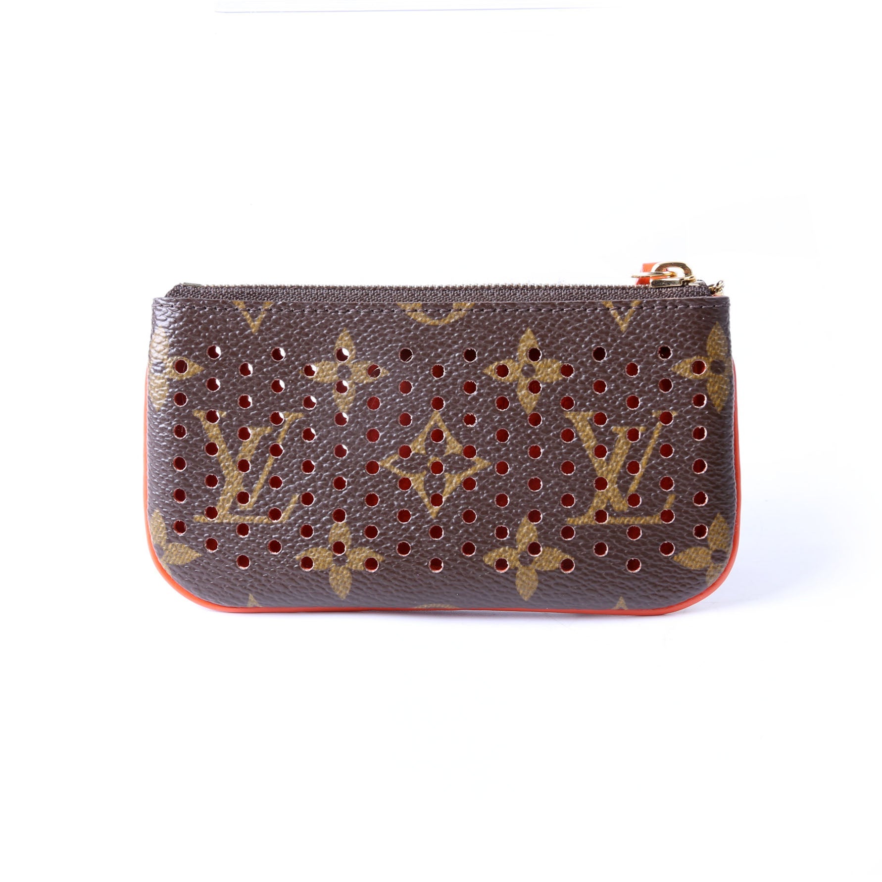 Pochette Cles Monogram Perforated Orange