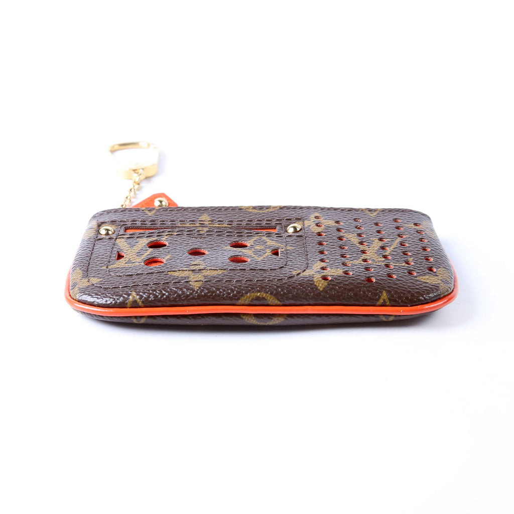 Pochette Cles Monogram Perforated Orange