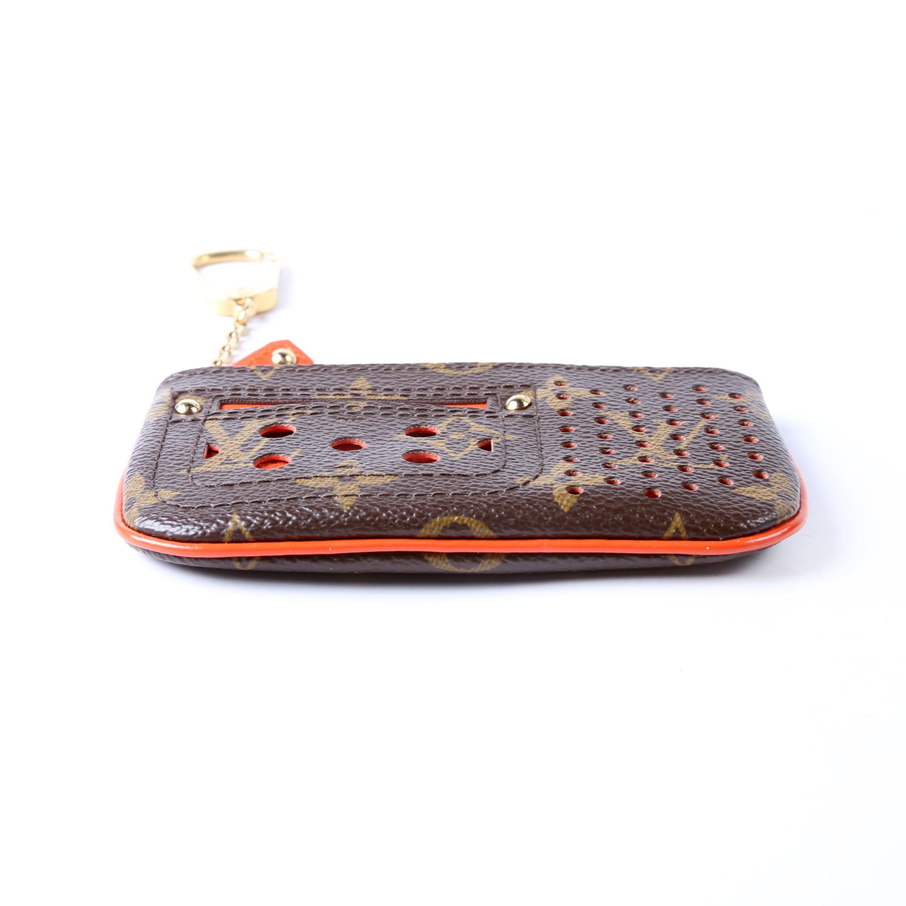 Pochette Cles Monogram Perforated Orange