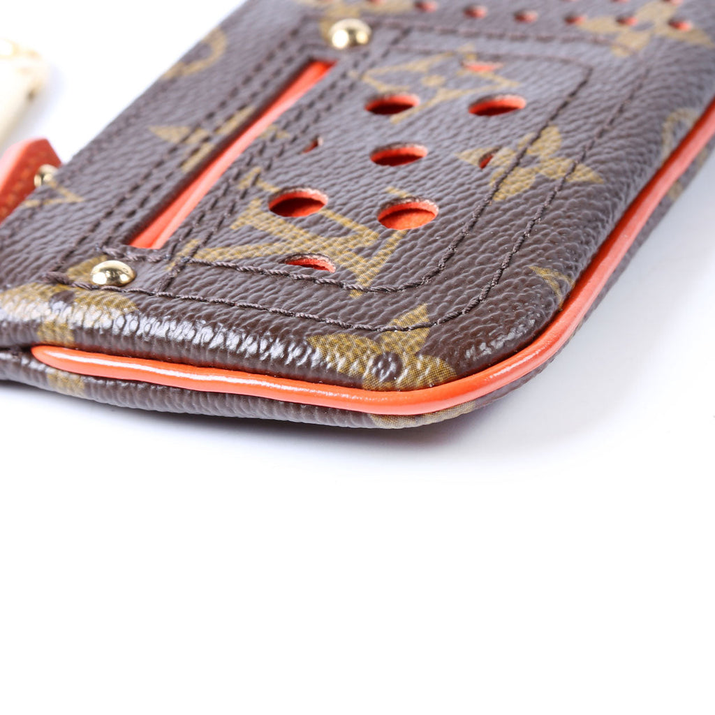 Pochette Cles Monogram Perforated Orange