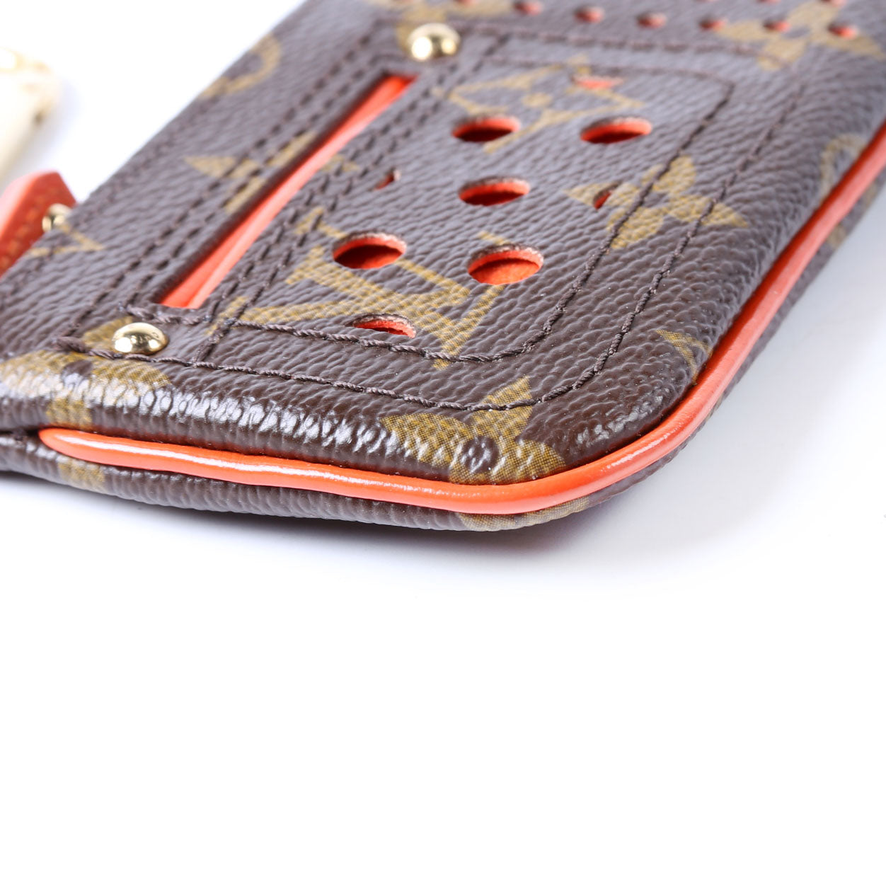 Pochette Cles Monogram Perforated Orange