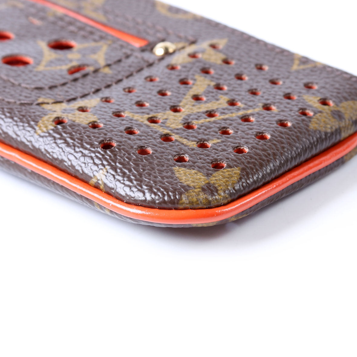 Pochette Cles Monogram Perforated Orange