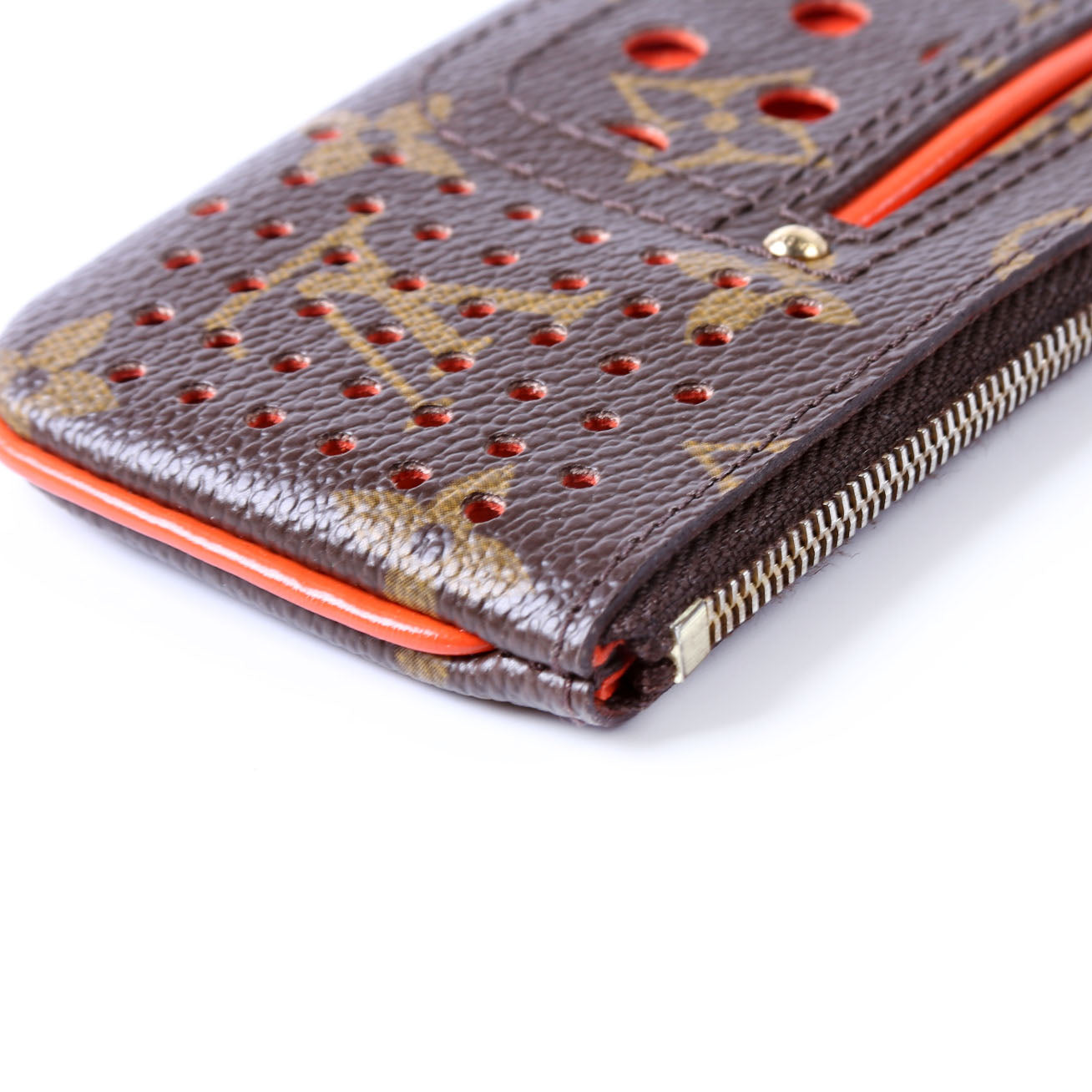 Pochette Cles Monogram Perforated Orange