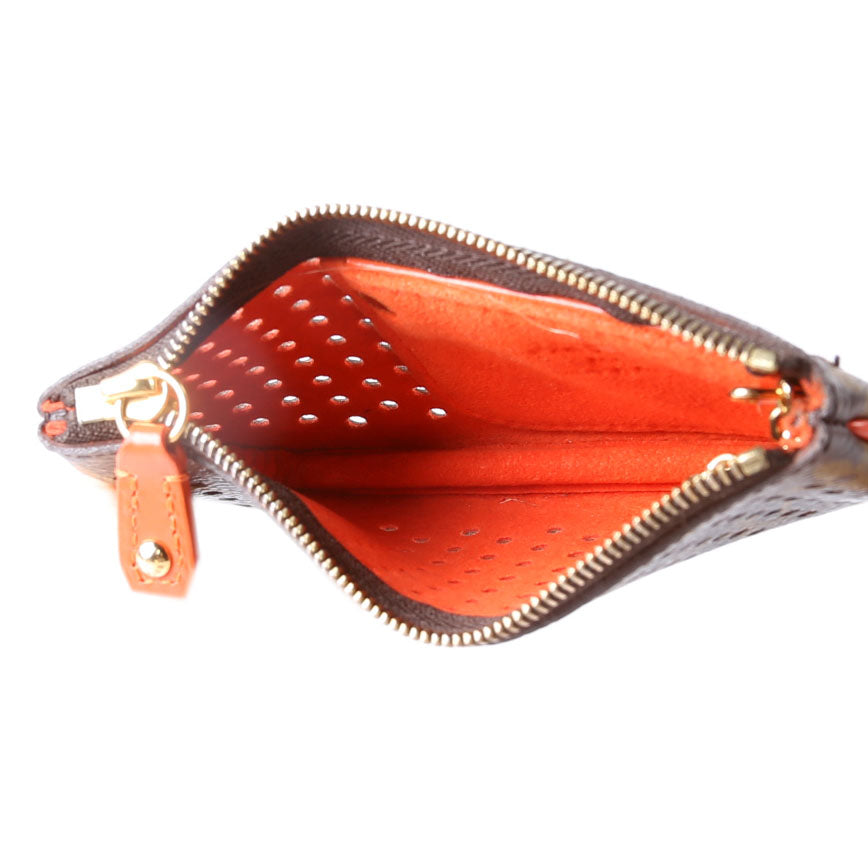 Pochette Cles Monogram Perforated Orange
