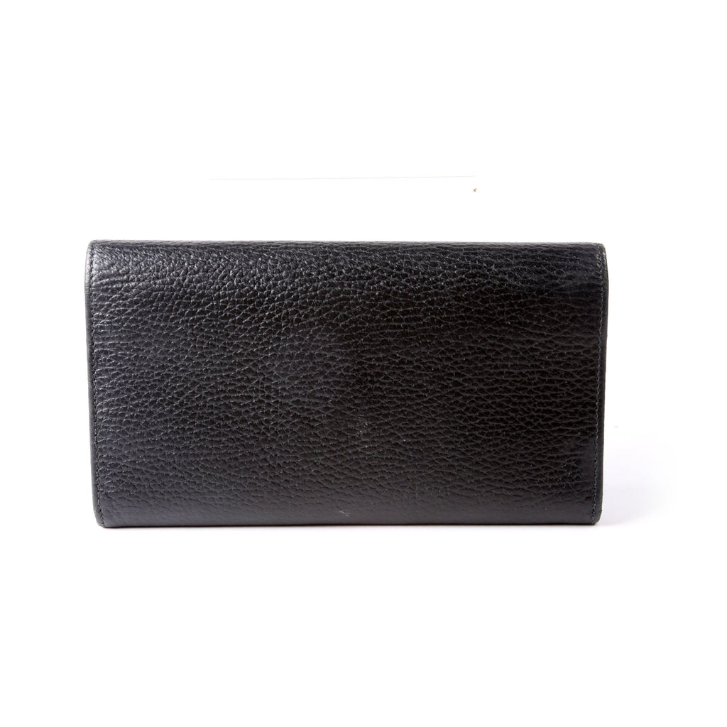 Gucci 615524 Interlocking GG Continental Wallet Black