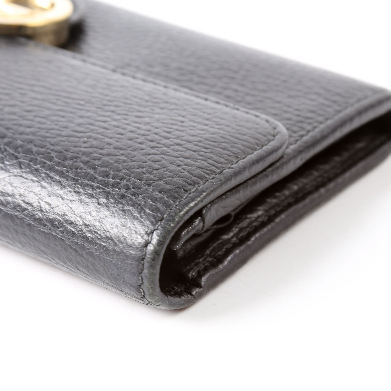 Gucci 615524 Interlocking GG Continental Wallet Black