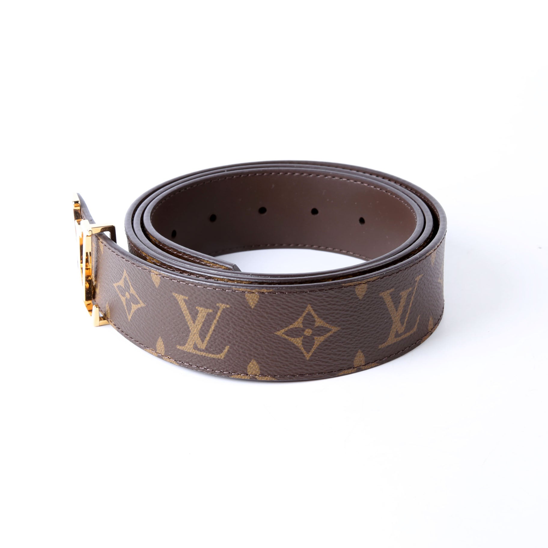 LV Initiales 40MM Reversible Leather/Monogram Belt Size 110/44