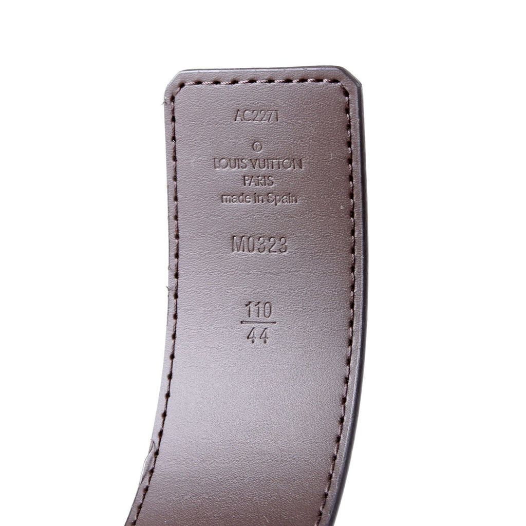 LV Initiales 40MM Reversible Leather/Monogram Belt Size 110/44