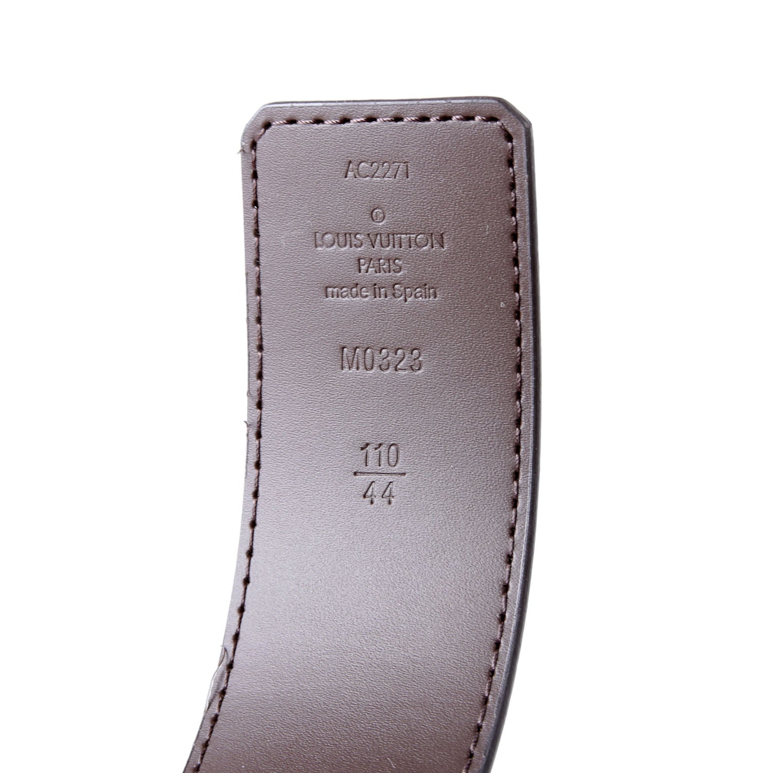 LV Initiales 40MM Reversible Leather/Monogram Belt Size 110/44