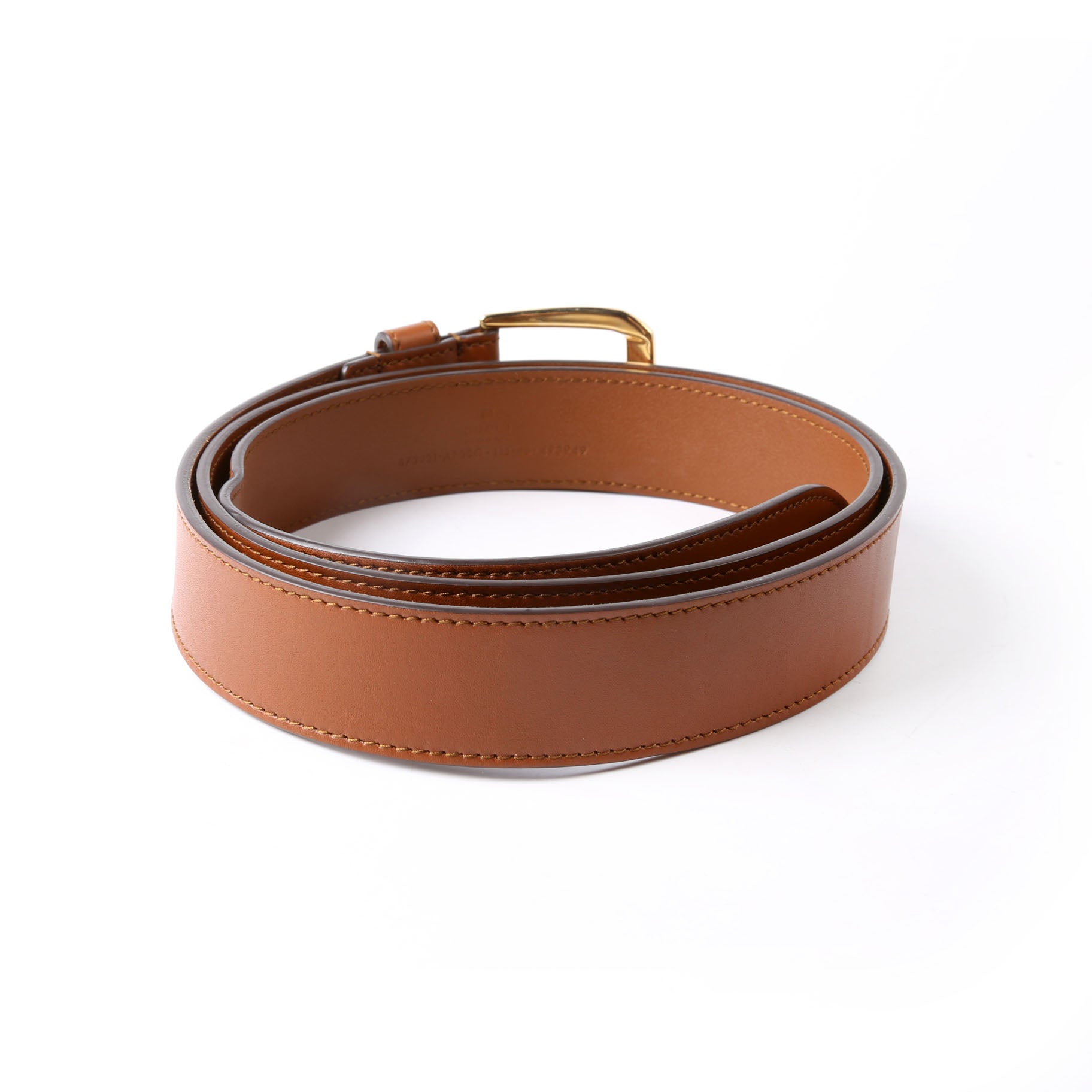 673921 Leather Interlocking G Belt Size 115/46 Brown