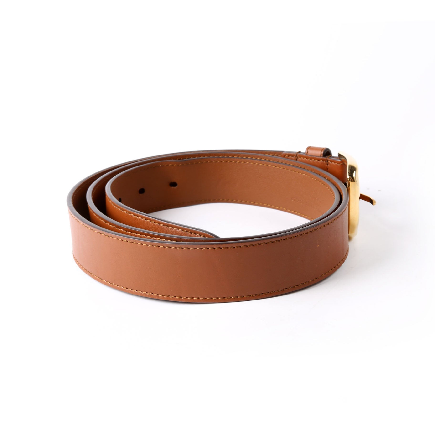 673921 Leather Interlocking G Belt Size 115/46 Brown