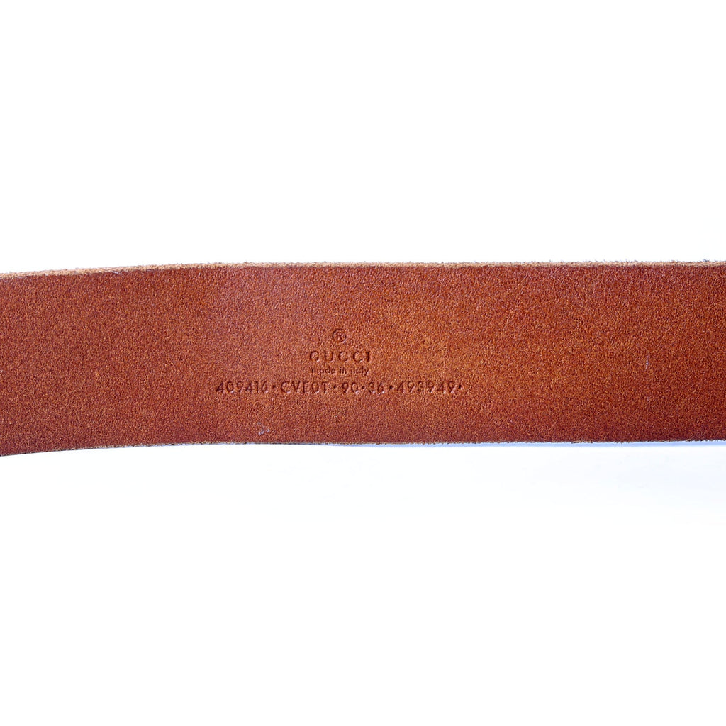 Gucci 409416 Marmont Leather Belt Size 90/36 Brown