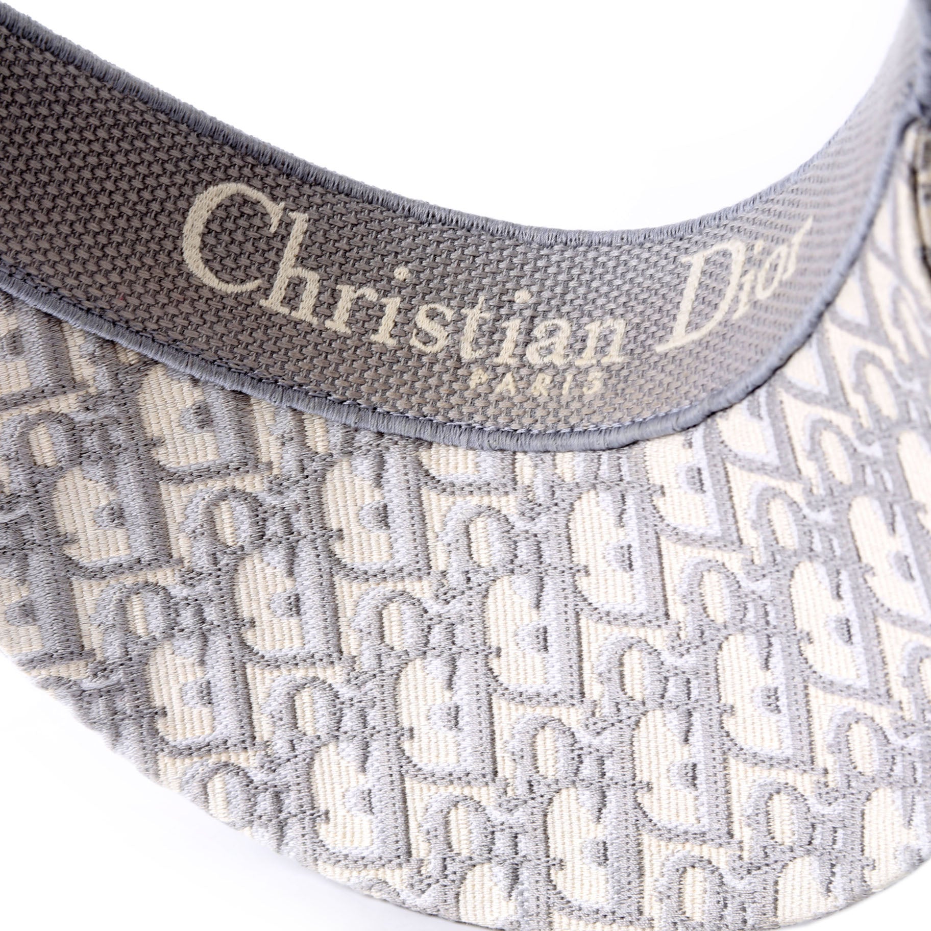 Dior D-Smash Visor Oblique Hat Grey/Beige