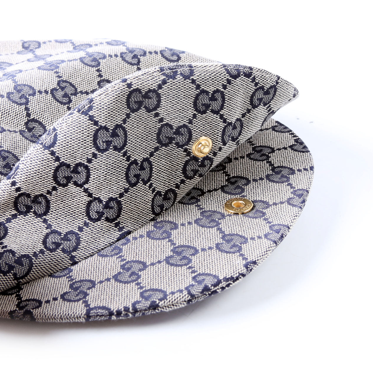 696856 GG Canvas Flat Cap Beige/Navy