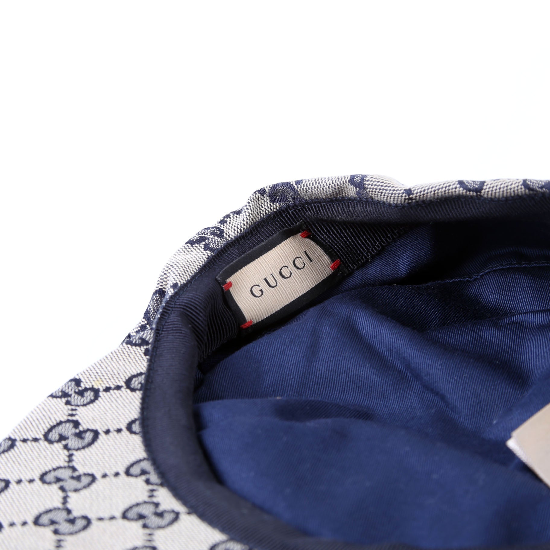 696856 GG Canvas Flat Cap Beige/Navy
