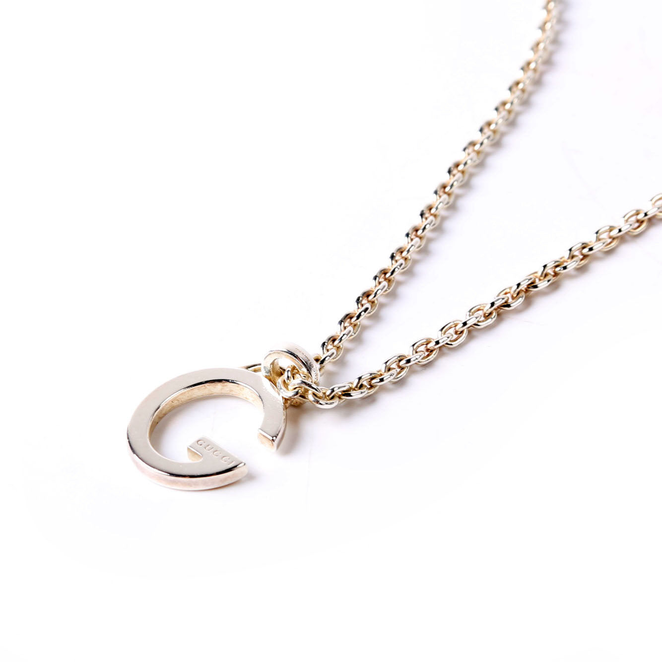 Gucci G Pendant Chain Necklace 925