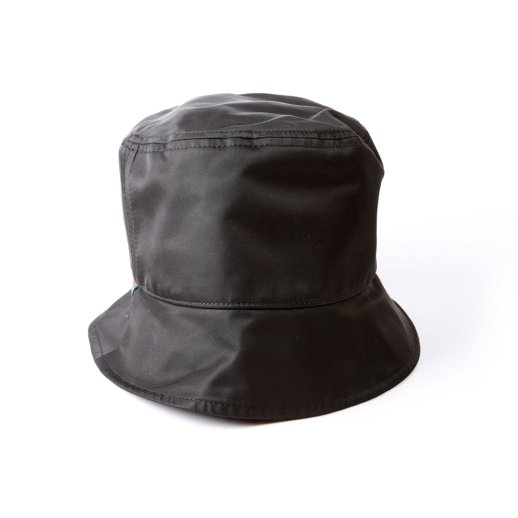 Gucci 813534 Logo Nylon Bucket Hat Size Medium Black