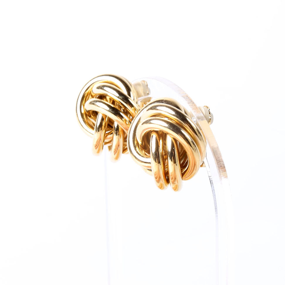 Love Knot Clip-On Earrings Gold