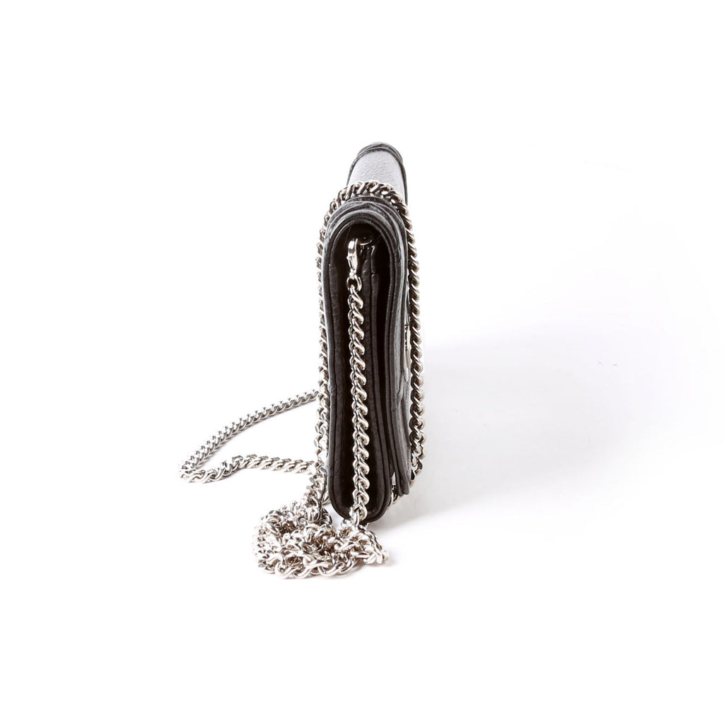 Dior Diorama Wallet On A Chain Grain Calfskin