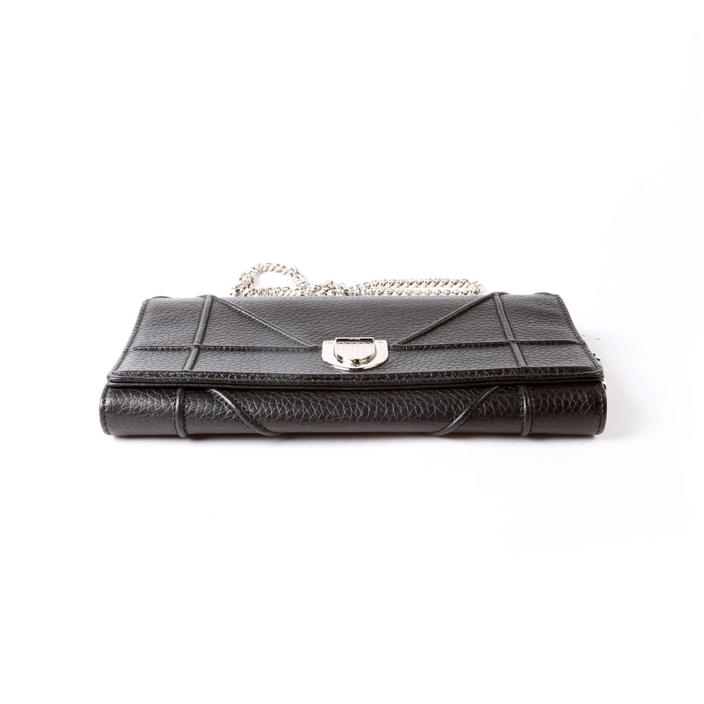 Dior Diorama Wallet On A Chain Grain Calfskin