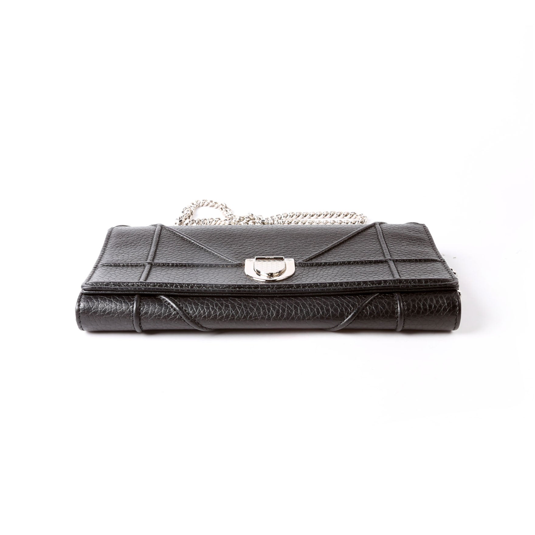 Dior Diorama Wallet On A Chain Grain Calfskin