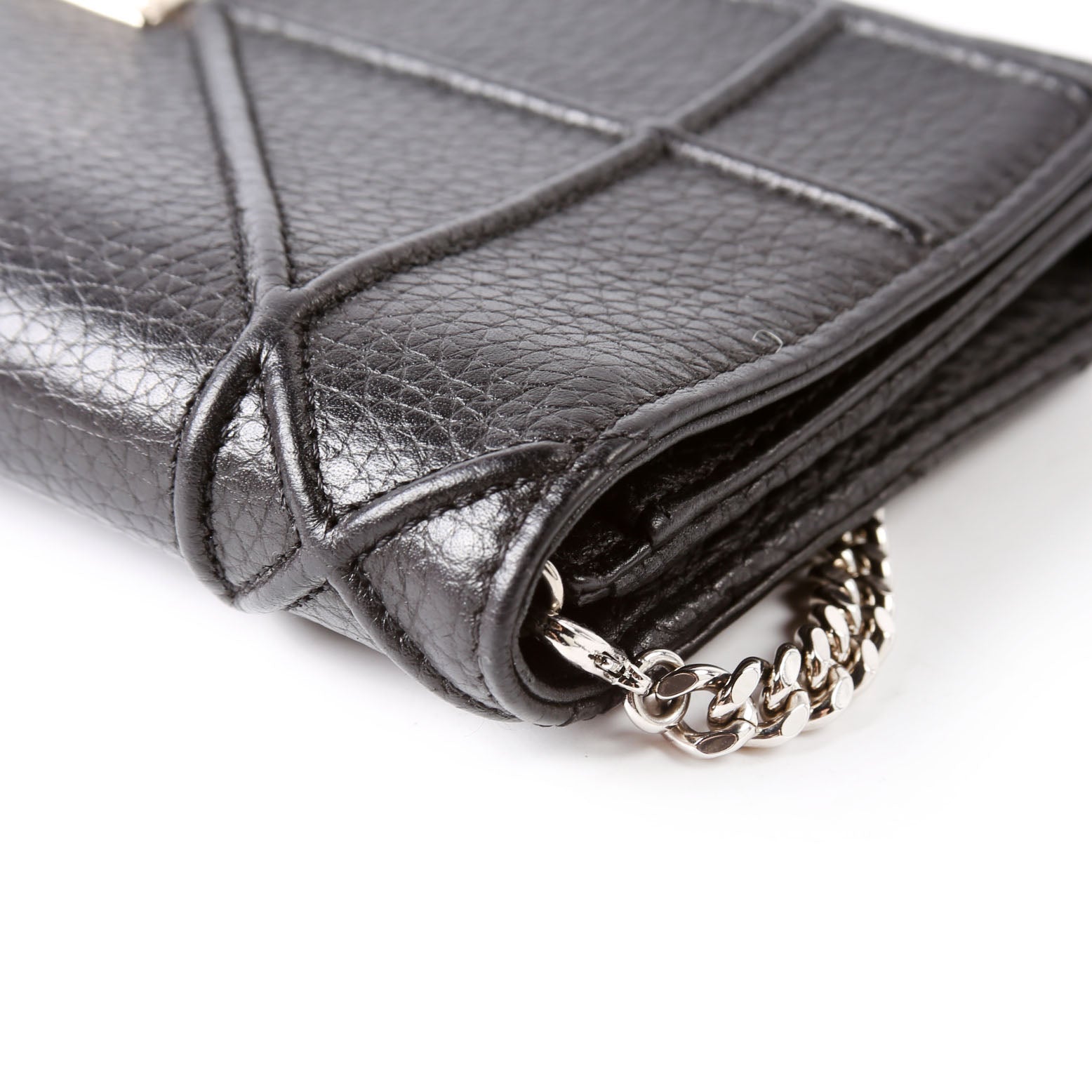 Dior Diorama Wallet On A Chain Grain Calfskin