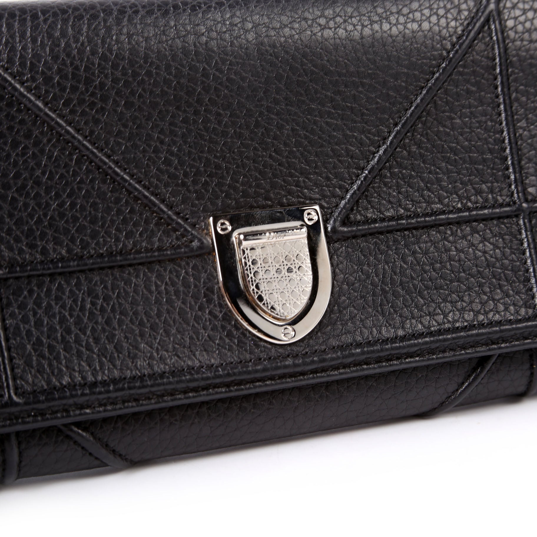 Dior Diorama Wallet On A Chain Grain Calfskin