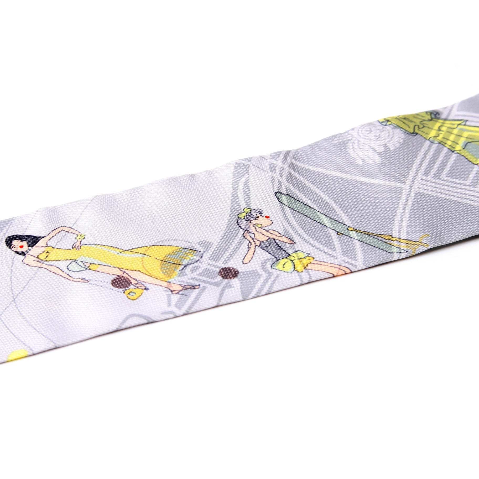 Hermes Ex-Libris Parisiennes Twilly Silk Scarf