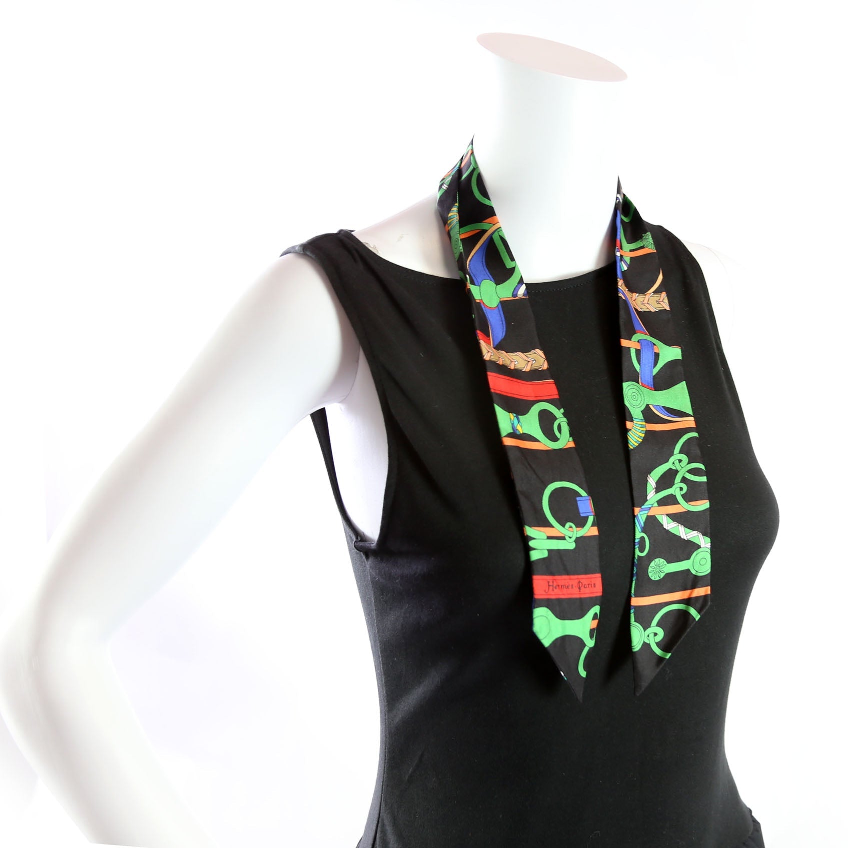 Hermes Panolie Equestre Twilly Silk Scarf